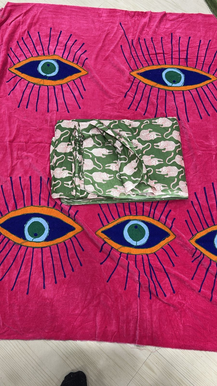 Pink Evil Eye Velvet Jacket