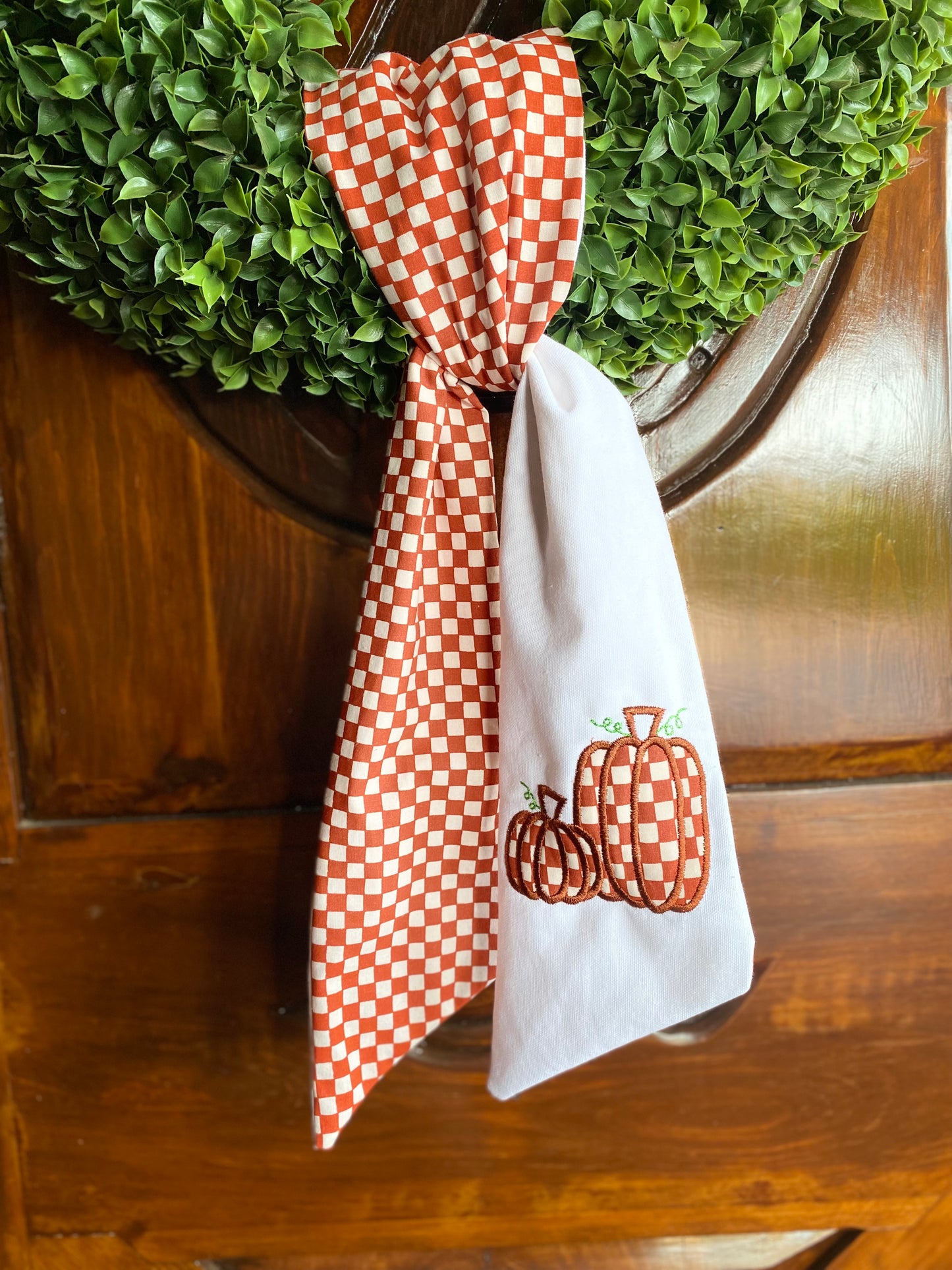 Fall Pumpkin Wreath Sash