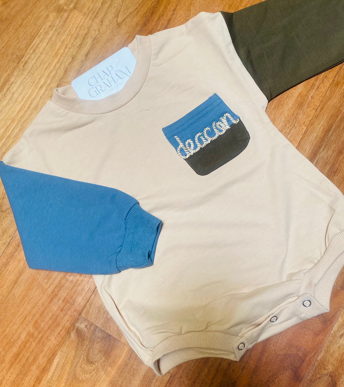 Block Color Sweatshirt Onesie