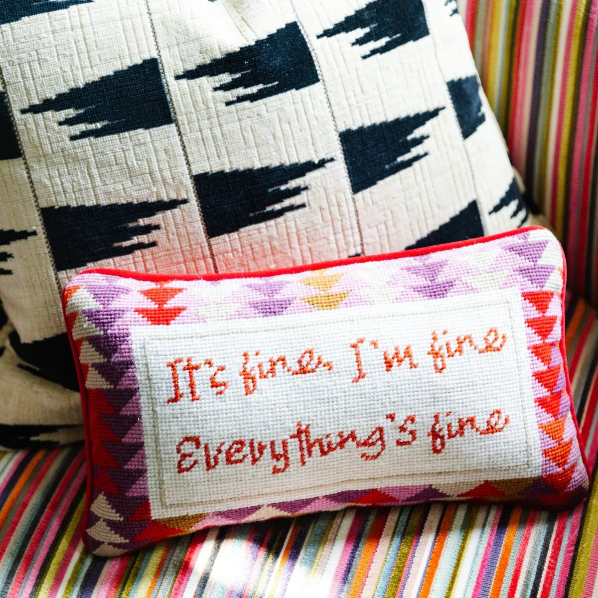 NeedlePoint Humor Pillow