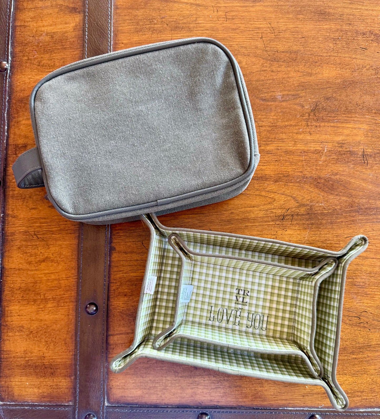 Travel Tray Set- Coated Canvas