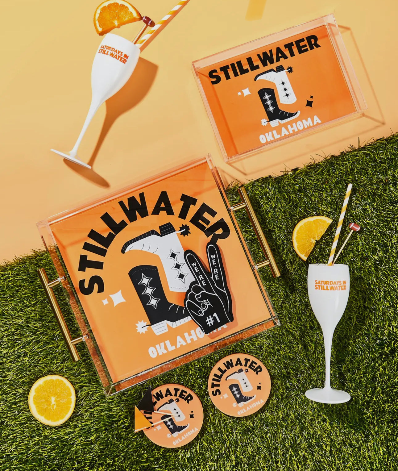 Oklahoma State Acrylic Coasters