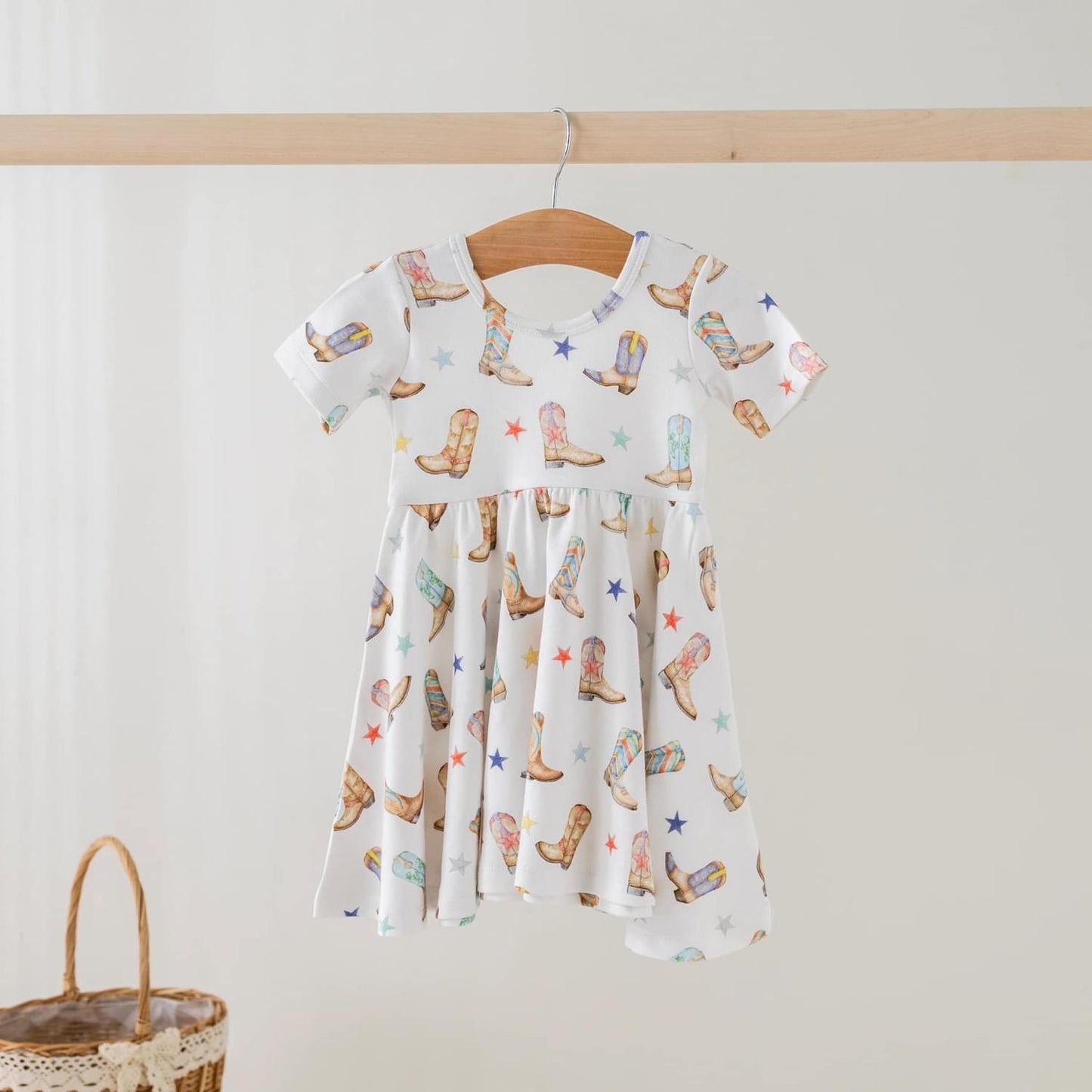 Cowboy Boot Twirl Dress