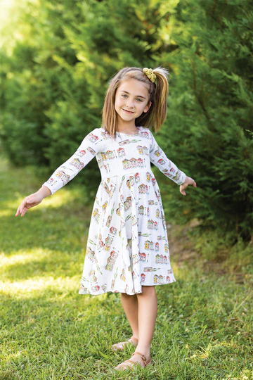 Bayou Wonderland! 100% Cotton Christmas Twirl Dress