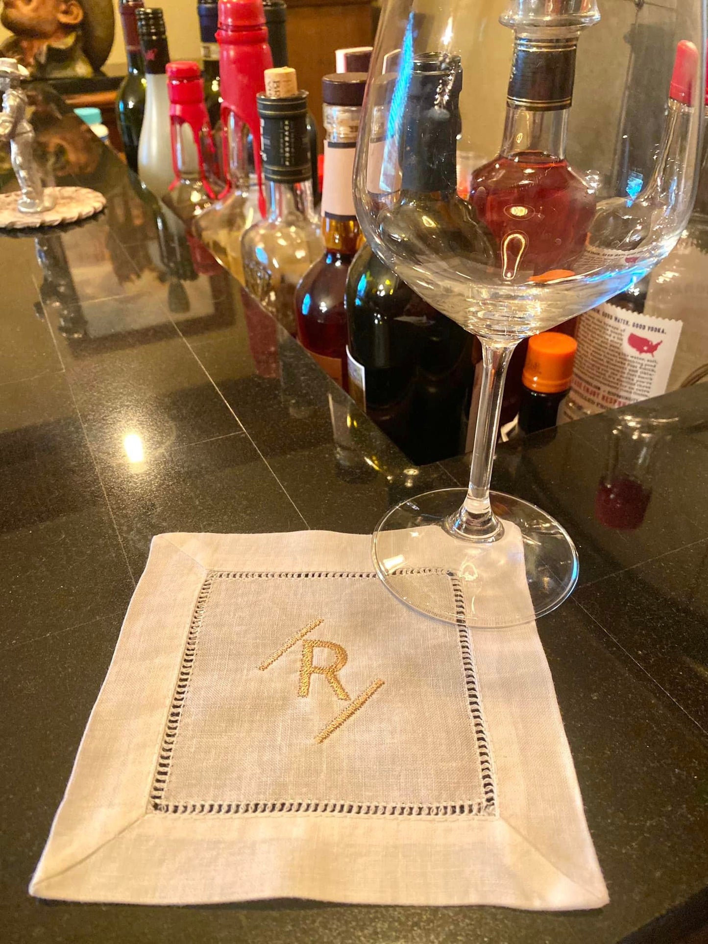 Custom Hemstitch Cocktail Napkins