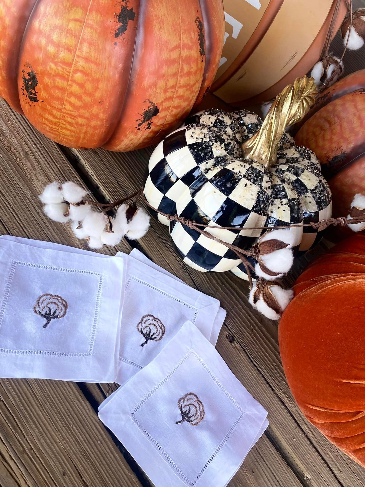 Cotton Design Cocktail Napkins