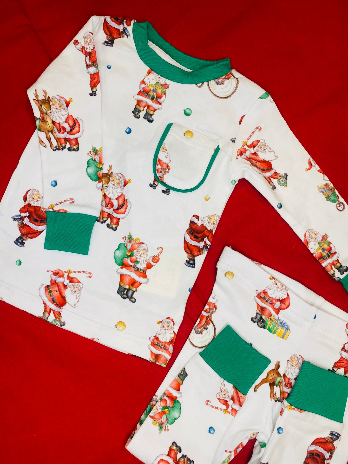 Santa Claus is Coming to Town! 100% Cotton Pajama Set