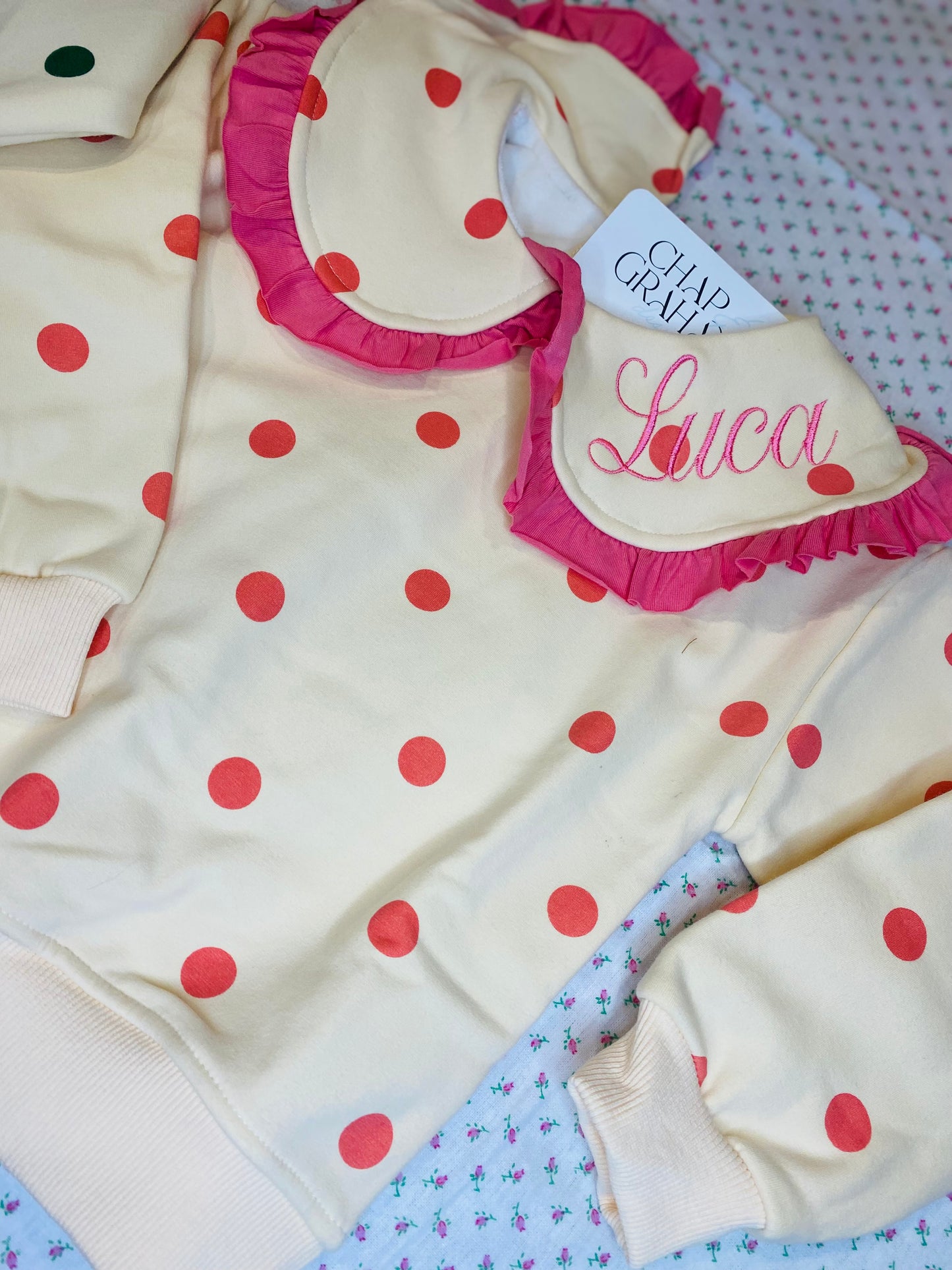 Polka-dot Collared Girl Sweatshirt