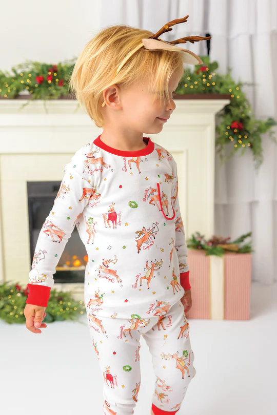 Oh Deer, Christmas is Here! 100% Cotton Pajama Set