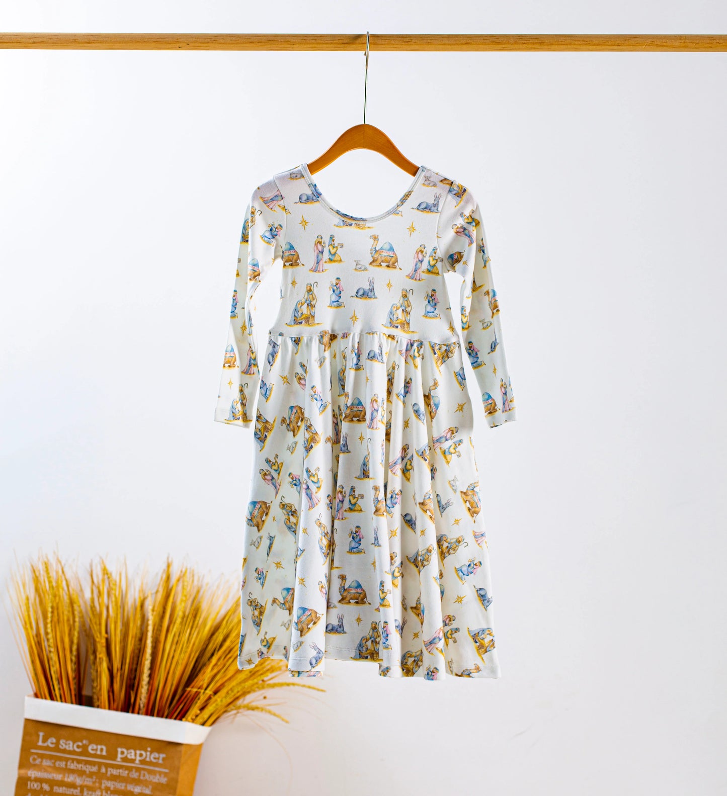 O Holy Night! 100% Cotton Christmas Twirl Dress