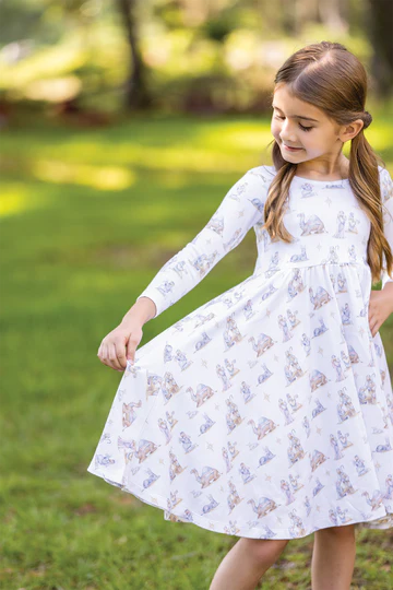 O Holy Night! 100% Cotton Christmas Twirl Dress