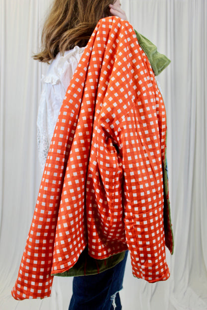 Green Evil Eye Velvet Jacket