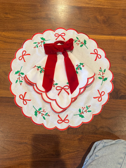 Red Velvet Napkin Rings