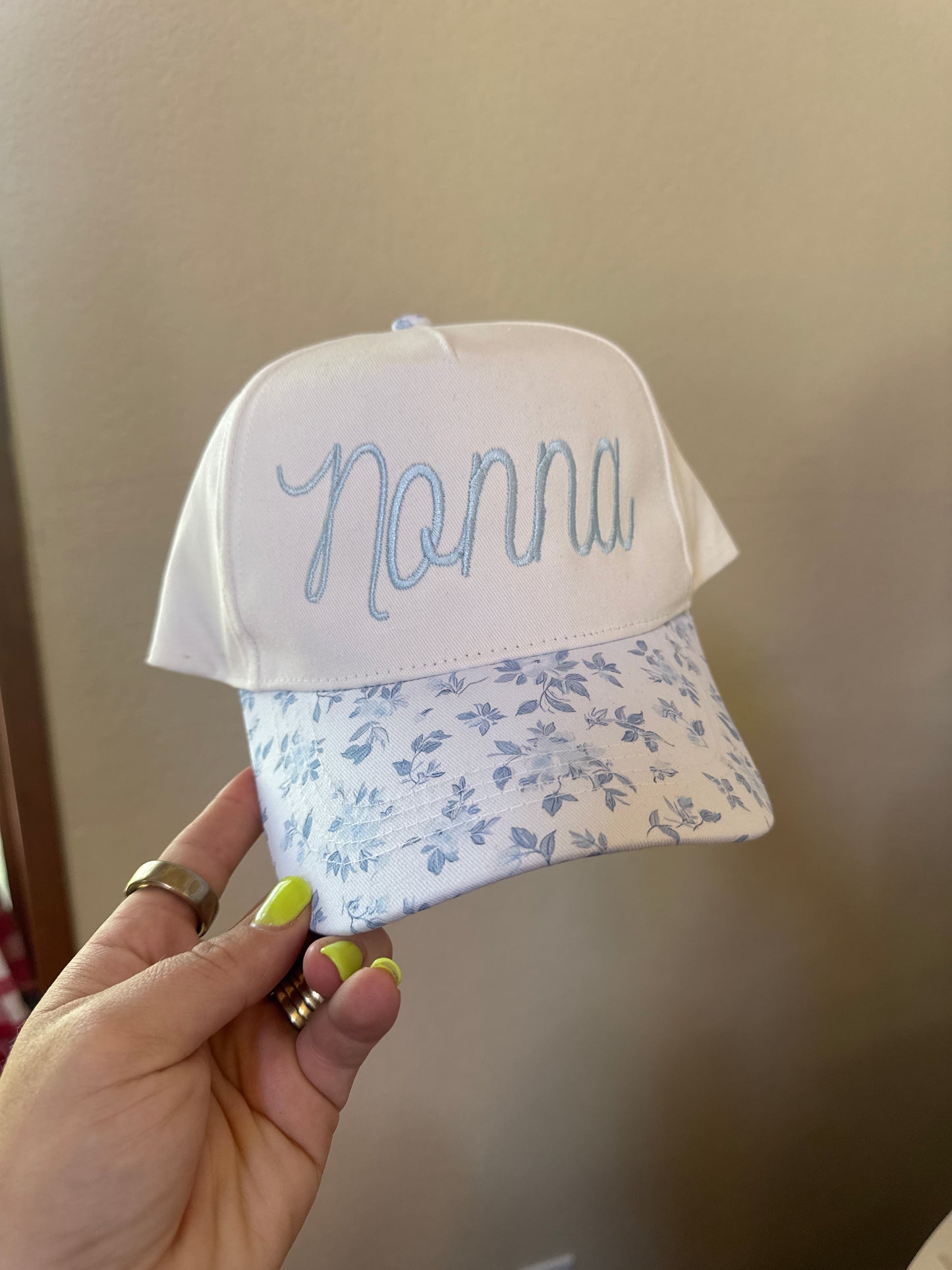 FLORAL PRINT BALL CAP