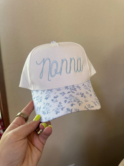 FLORAL PRINT BALL CAP