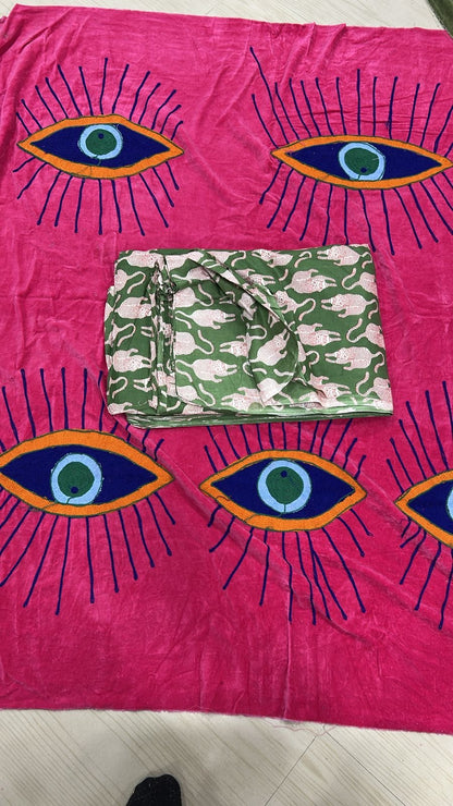 Pink Evil Eye Velvet Jacket