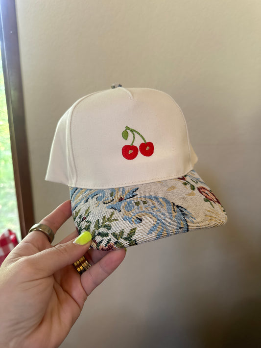 FLORAL PRINT BALL CAP