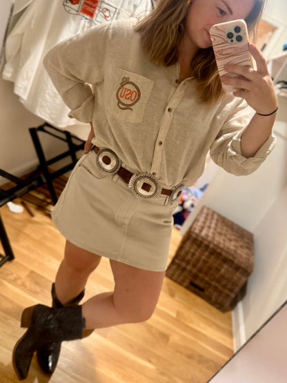 Cowboy Icon Button Up
