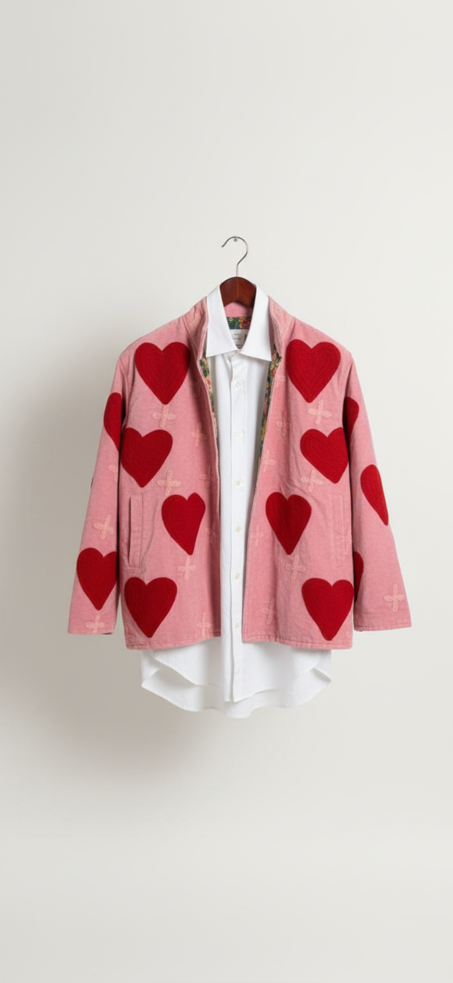 Light Pink and Hot Pink Velvet Jacket