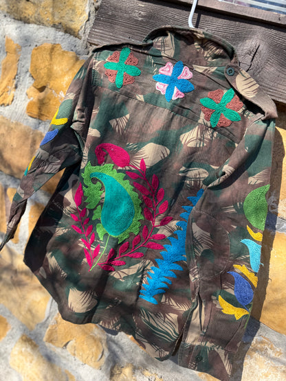 Patchwork Poet Army Jacket