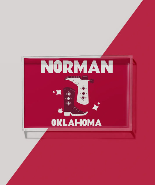 University of Oklahoma Small Acrylic Tray