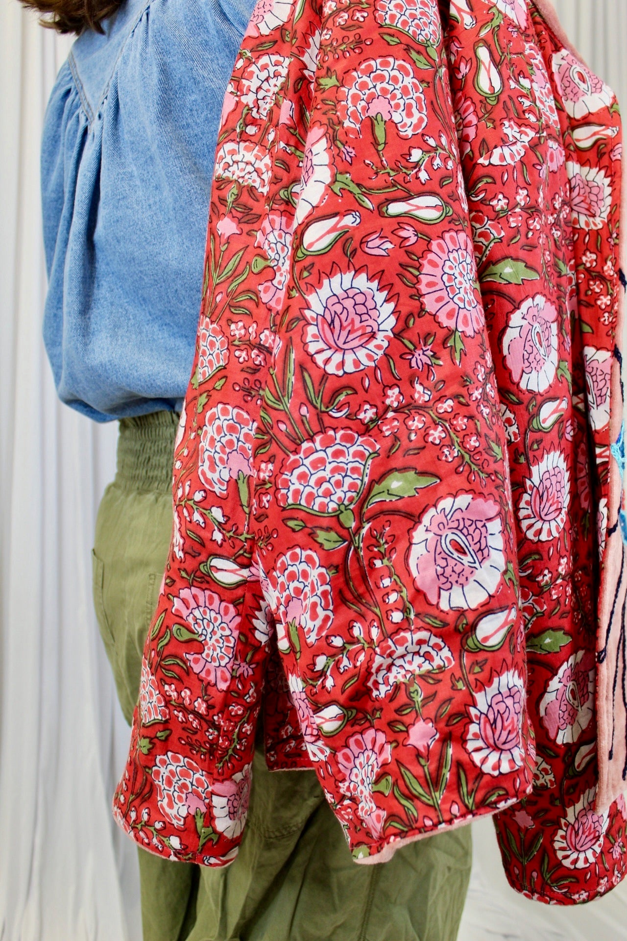 Red Evil Eye Velvet Jacket