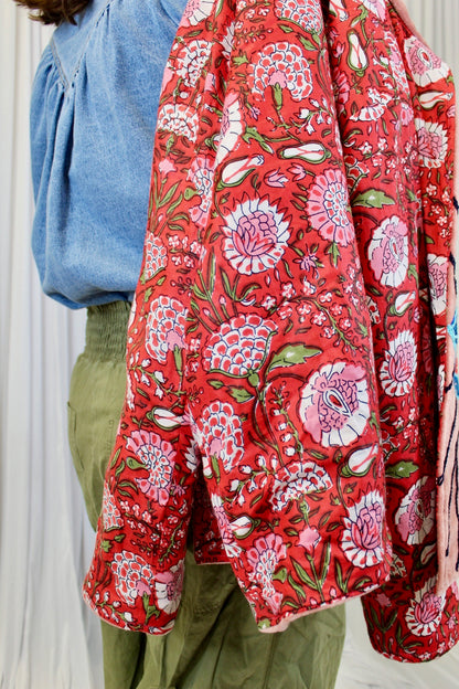 Red Evil Eye Velvet Jacket