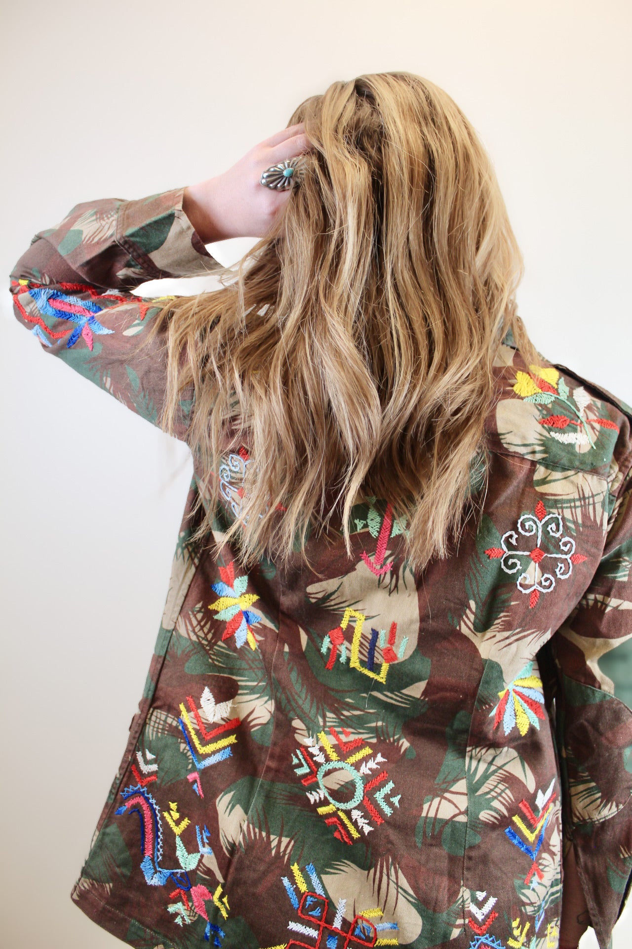 Vintage Army Embroidered Jacket