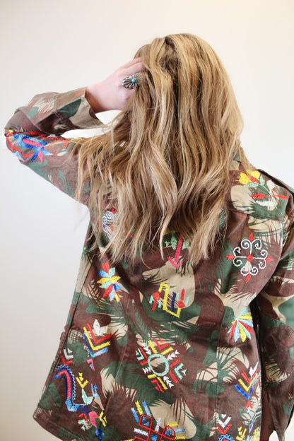 Vintage Army Embroidered Jacket