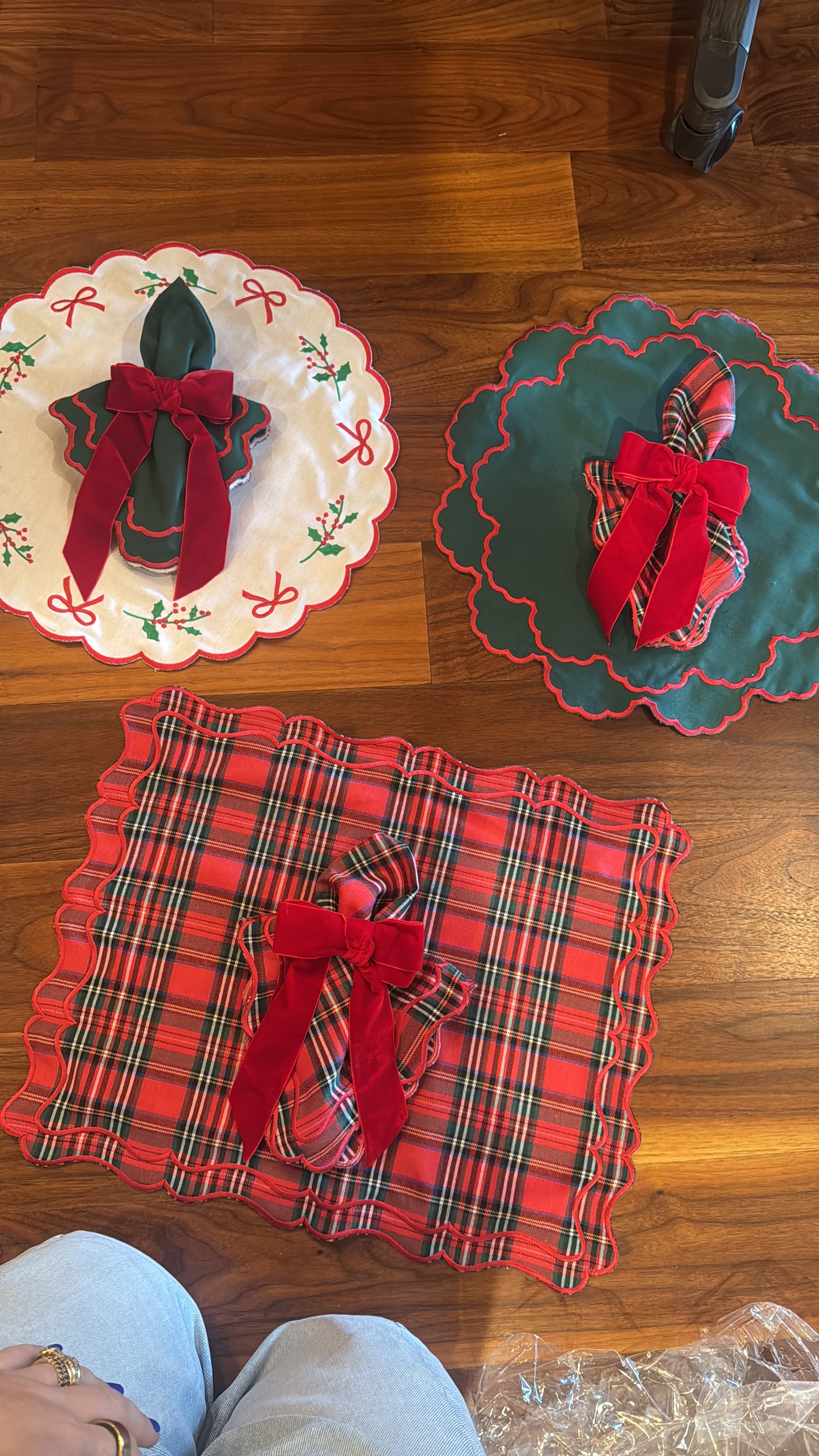 Tartan Scalloped Napkins