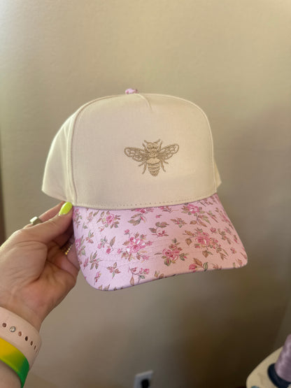 FLORAL PRINT BALL CAP