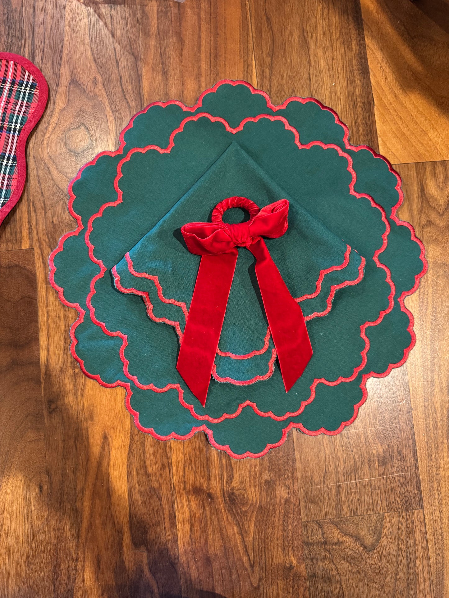 Red Velvet Napkin Rings