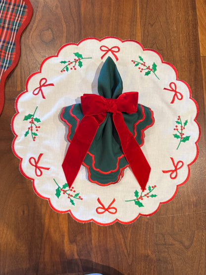 Red Velvet Napkin Rings