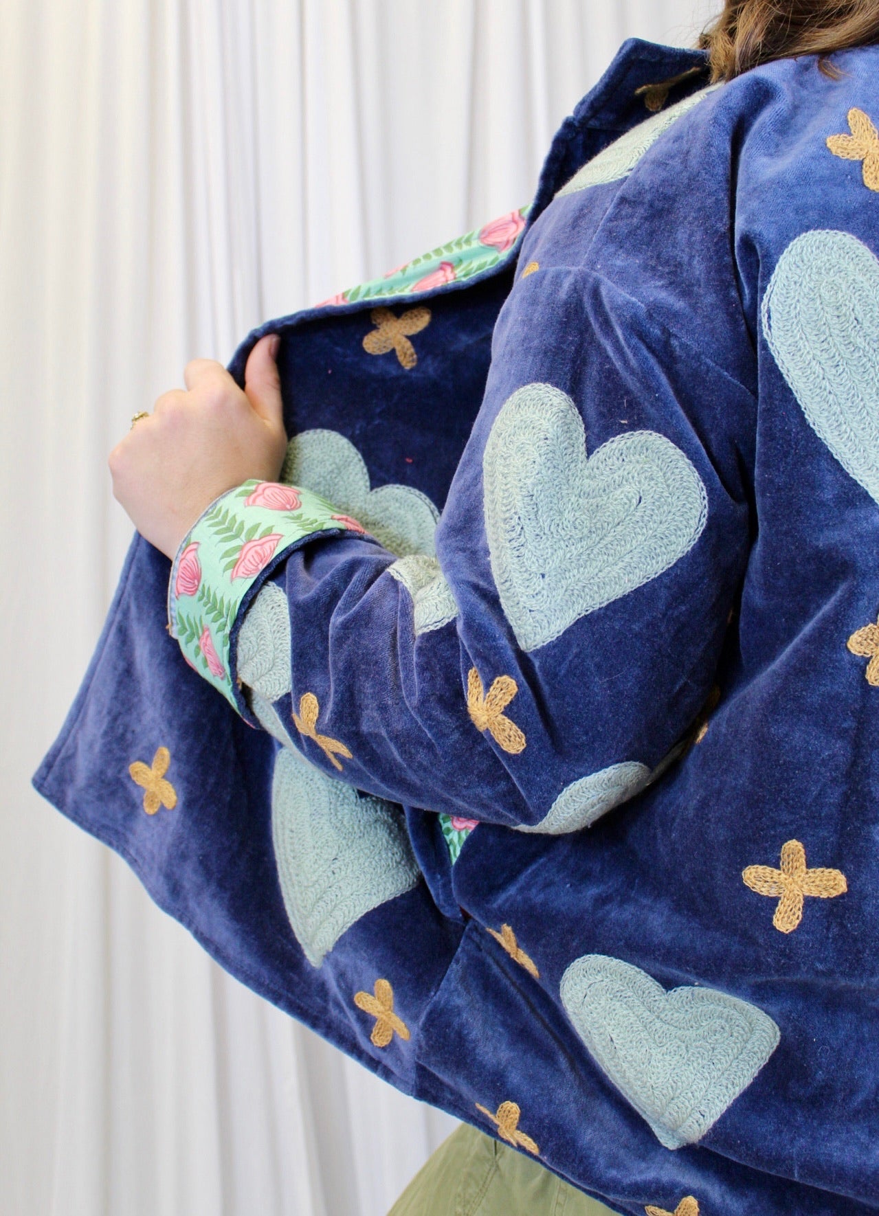 The Midnight Wildflower Velvet Jacket