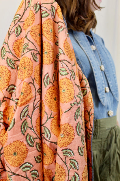 Orange Evil Eye Velvet Jacket