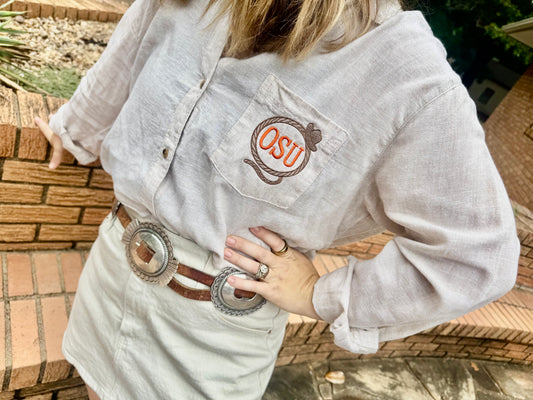 Cowboy Icon Button Up
