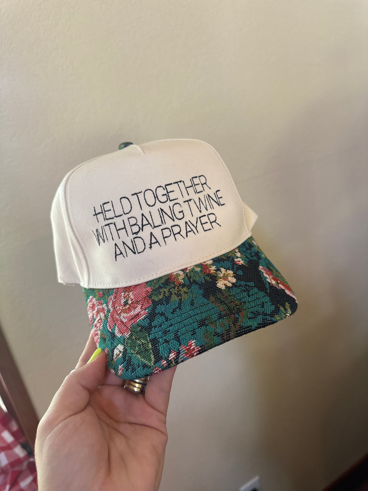 FLORAL PRINT BALL CAP