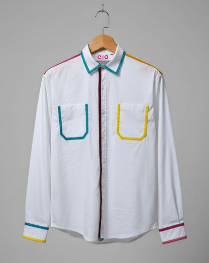 Colorline Velvet Button-Up