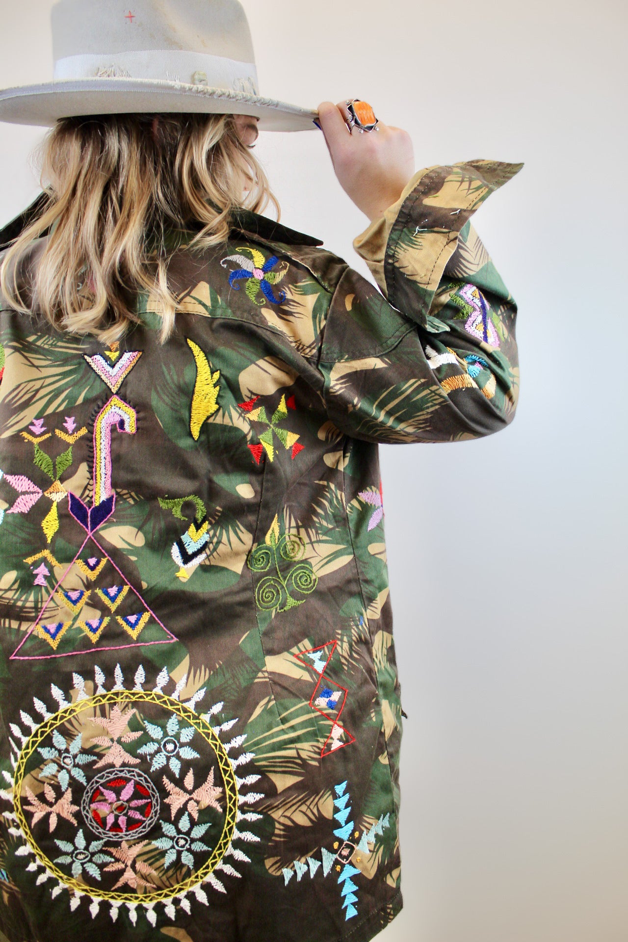 Vintage Army Embroidered Jacket