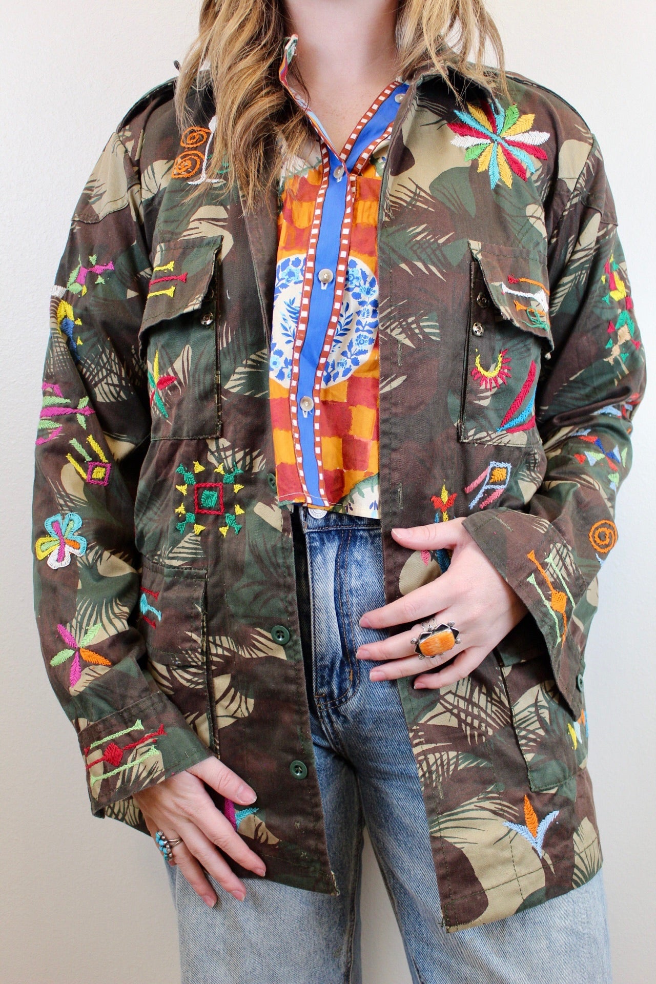 Golden Girl -Vintage Military Jacket