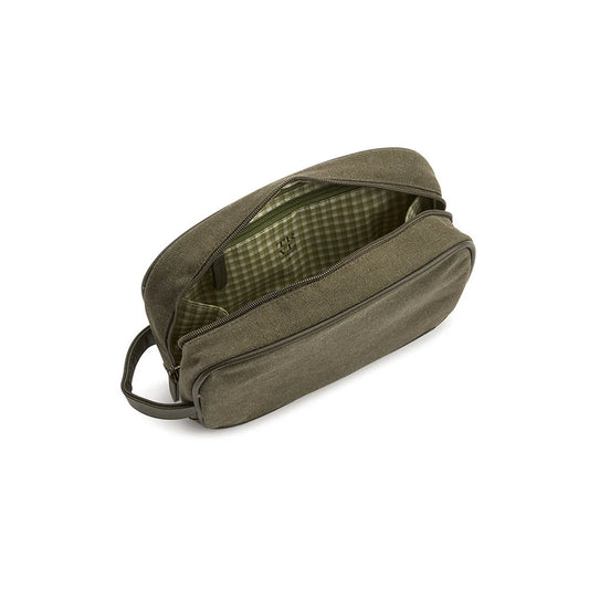 Coated Canvas Toiletry Case
