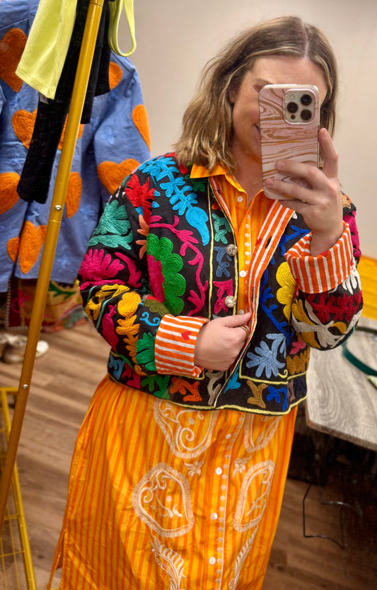 Black/Orange Dana Jacket